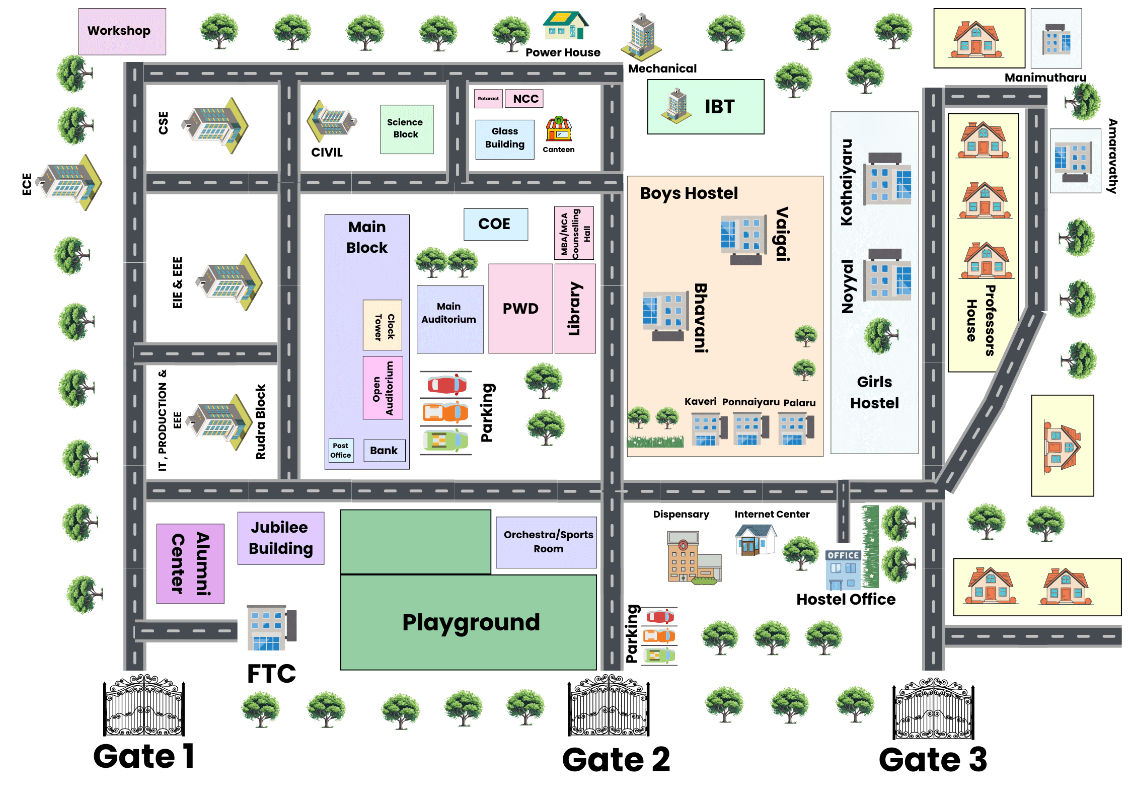 GCT College Campus Map