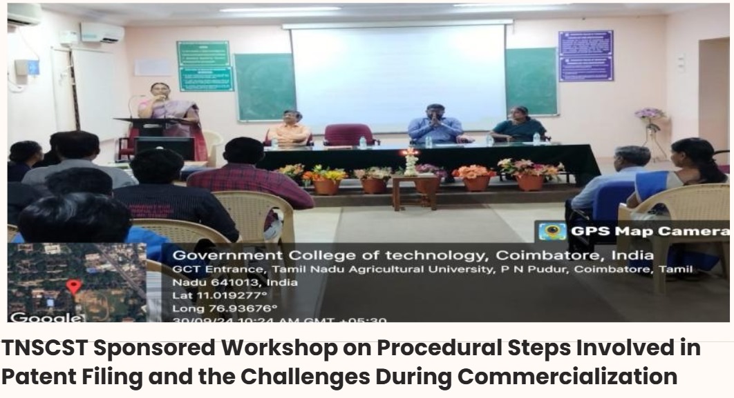 TNSCST Sponsored Workshop in association with IPR Cell