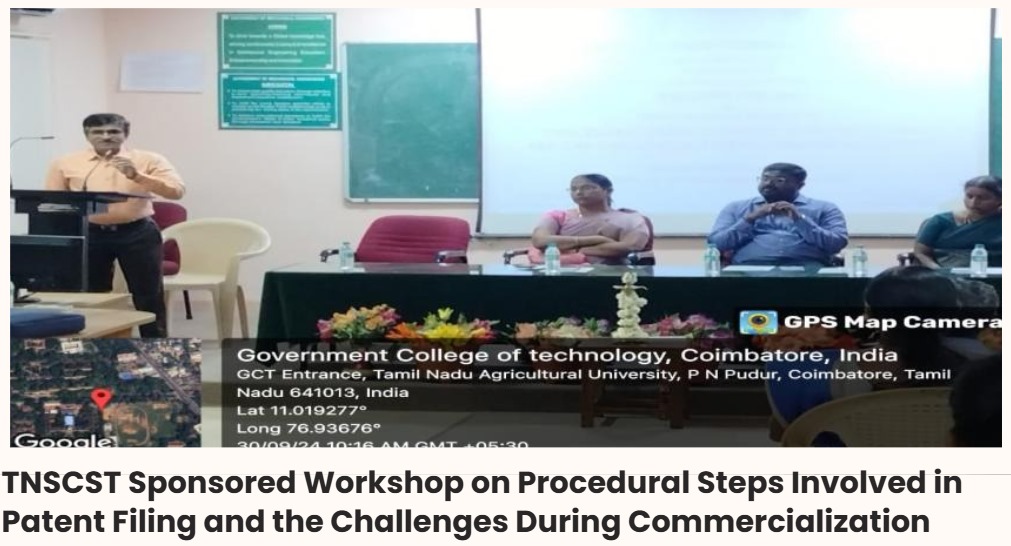 TNSCST Sponsored Workshop in association with IPR Cell