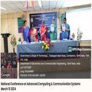 National conference on Advanced Computing and Communication Systems